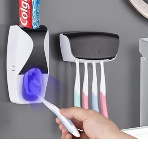 Automatic toothpaste wall mount.
